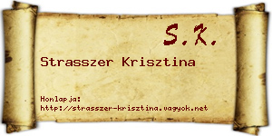 Strasszer Krisztina névjegykártya